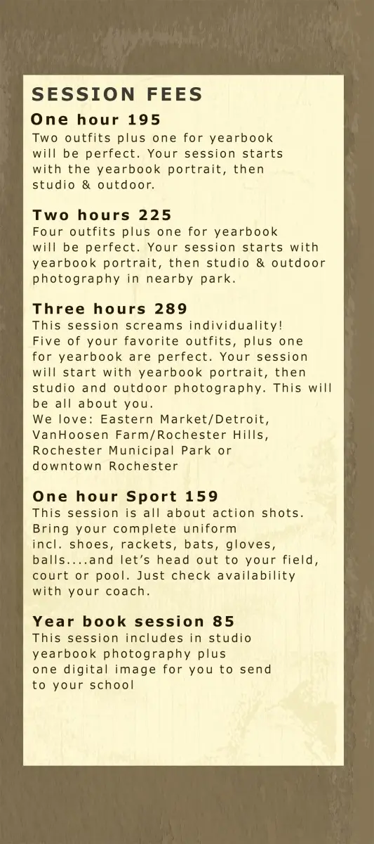 photography price michigan leaflet page 5